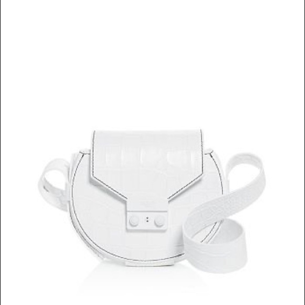 Salar Milano White Croc Bag